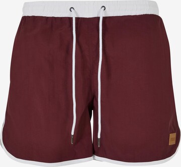 Shorts de bain 'Retro' Urban Classics en rouge : devant