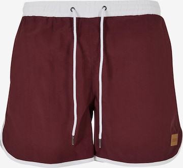 Pantaloncini da bagno 'Retro' di Urban Classics in rosso: frontale