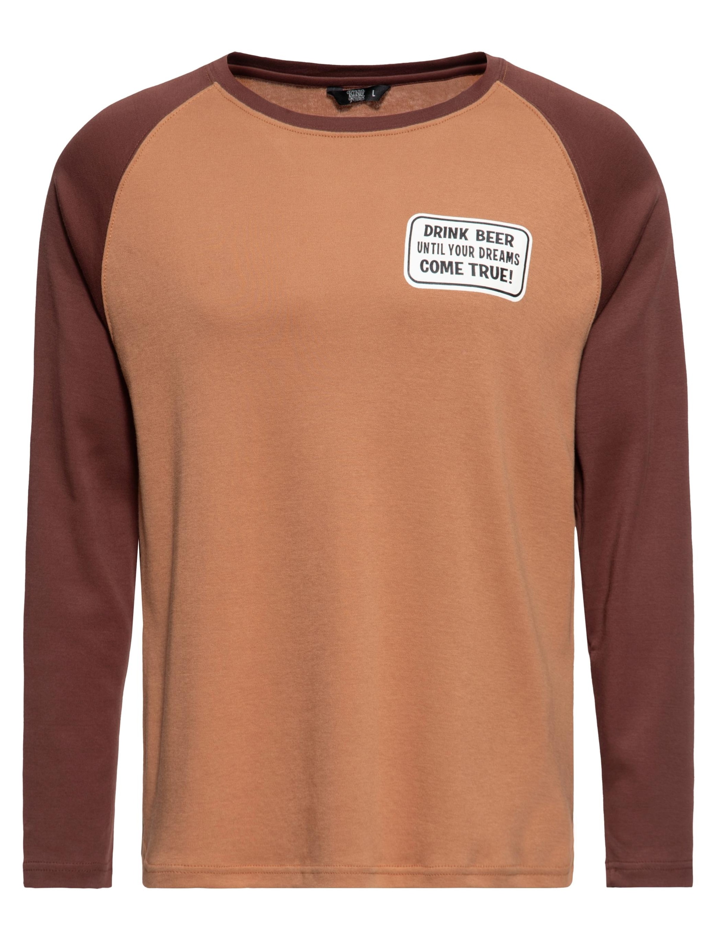 King Kerosin Shirt 'Ring-a-ding ding' in Brown: front