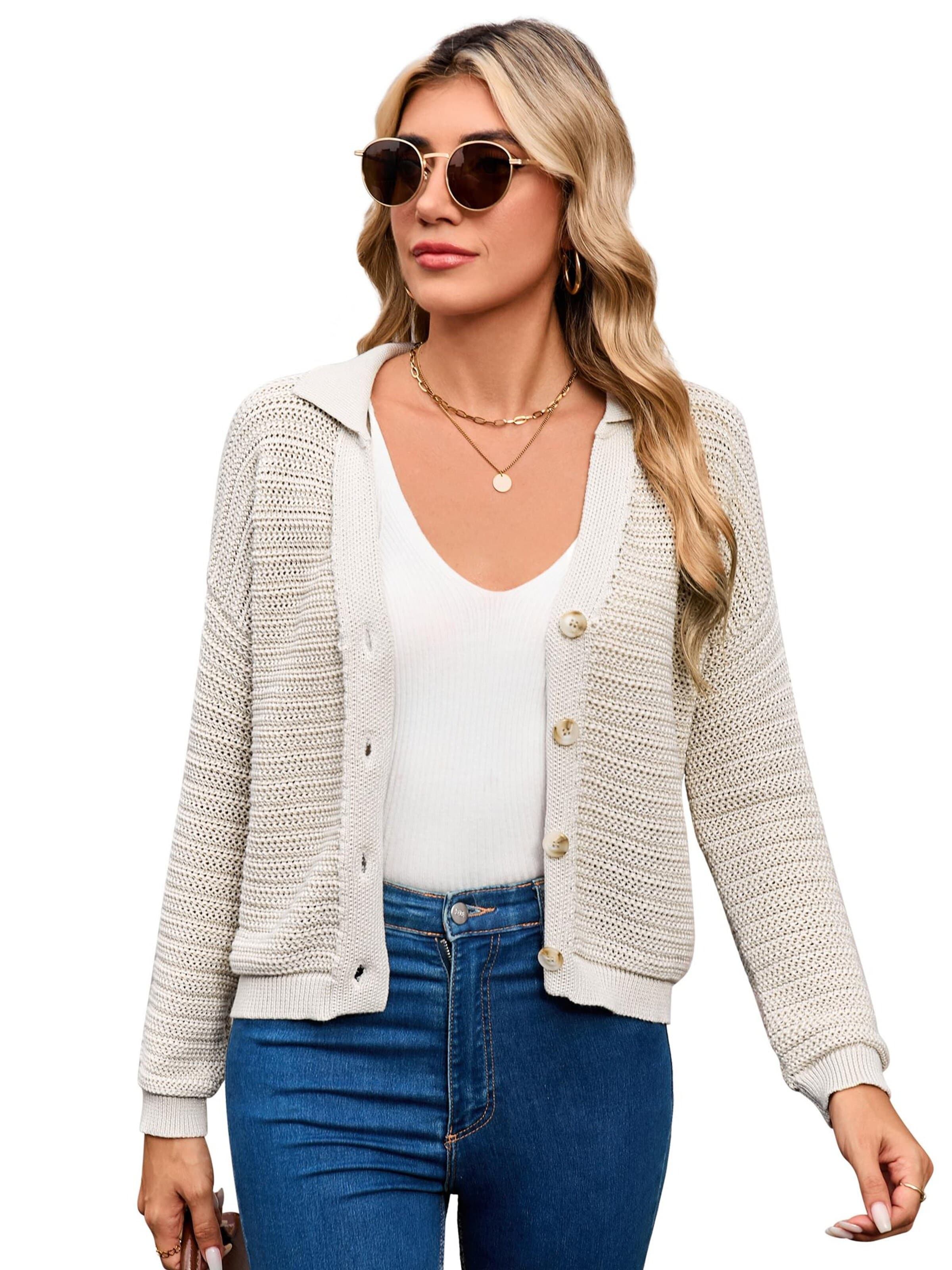 Yesfashion Kardigan w kolorze pomarańczowy