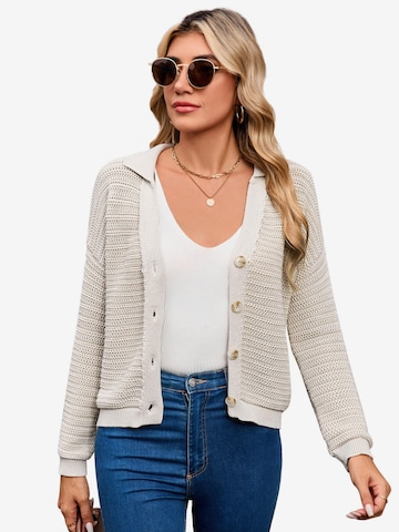 Yesfashion Kardigan w kolorze pomarańczowy