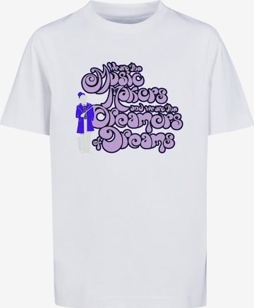 ABSOLUTE CULT Shirt 'Willy Wonka - Dreamers' in White: front