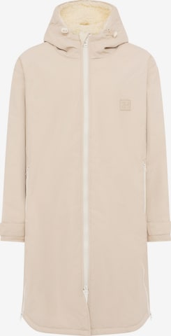 Zwillingsherz Wintermantel in Beige: voorkant