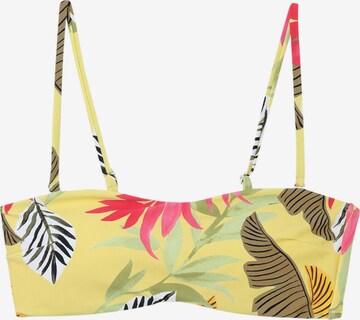 Desigual Bandeau Bikini Top in Yellow: front