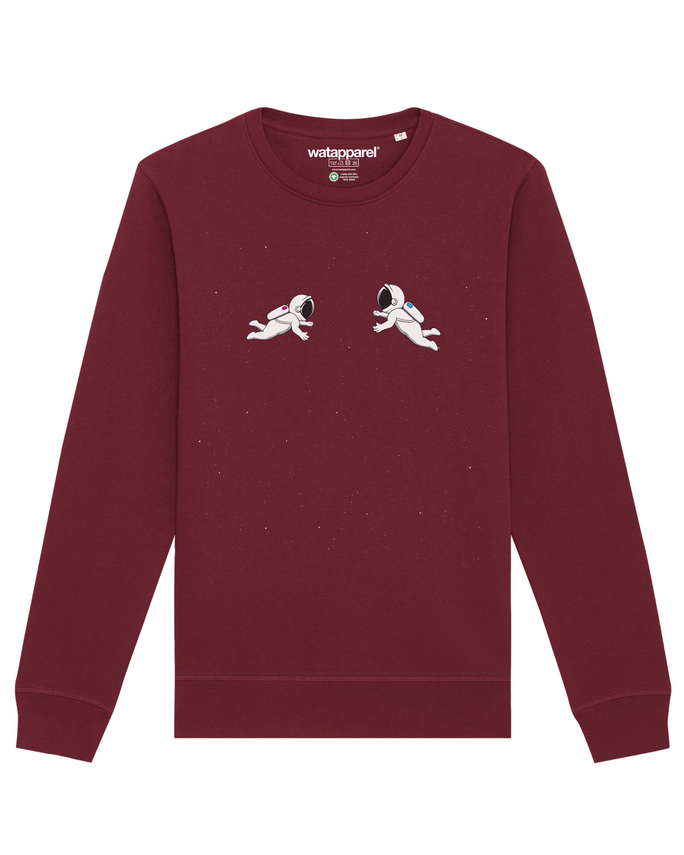 Sweat-shirt 'Space love' Watapparel en rouge : devant
