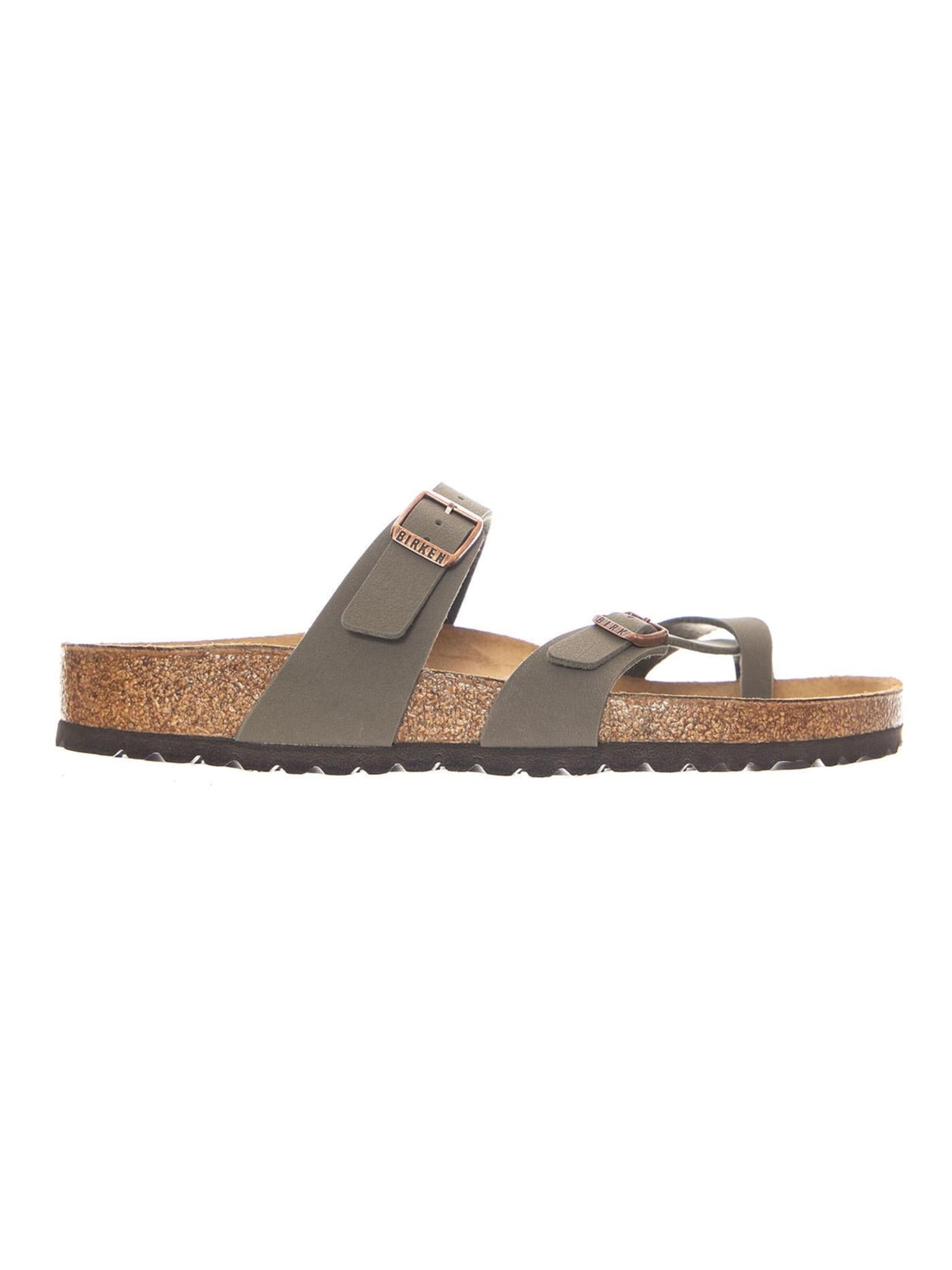 BIRKENSTOCK Sandalen 'Mayari Birkibuc Regular Fit Stone' in Beige