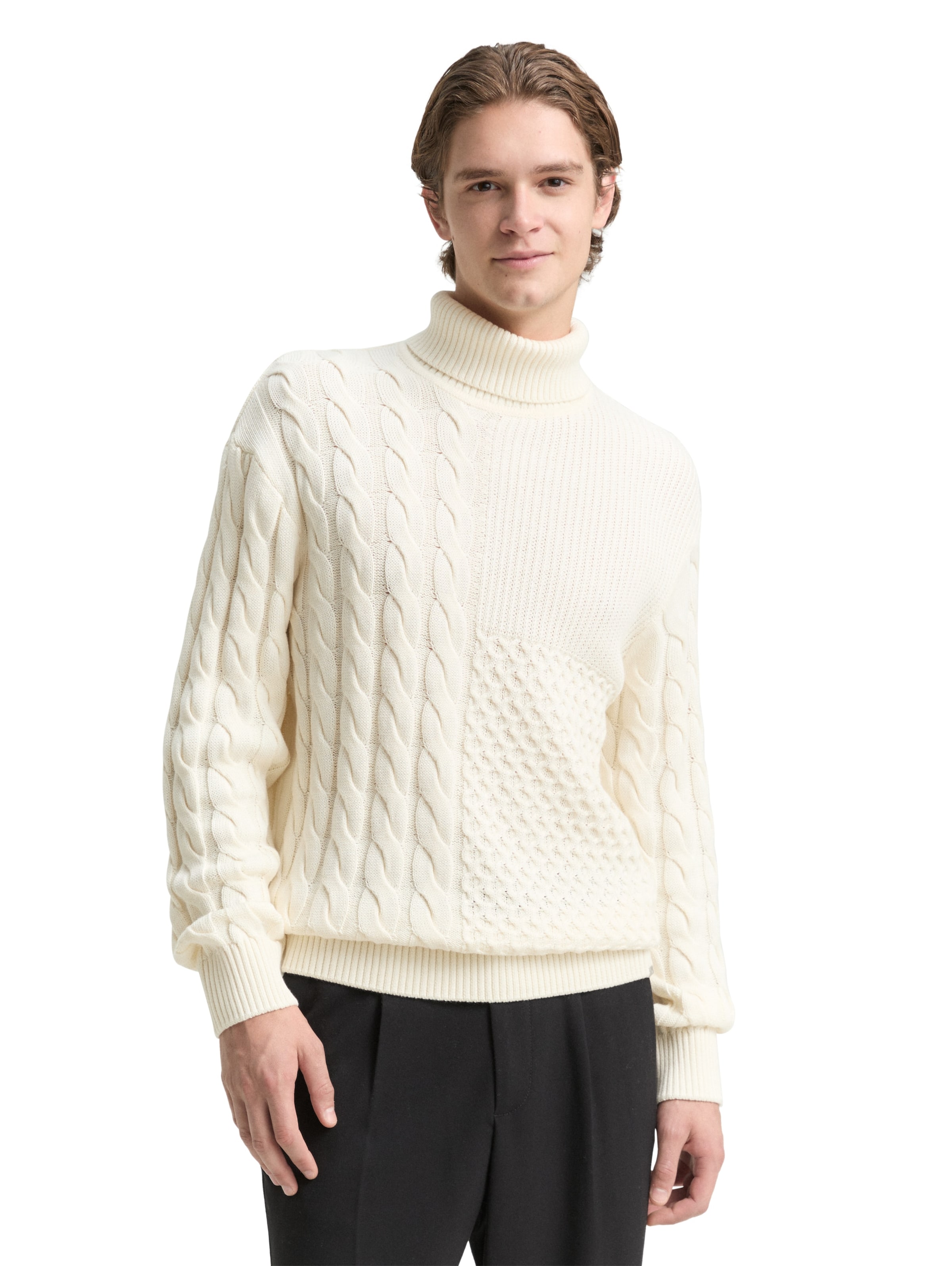 TOM TAILOR DENIM Свитер в Белый: спереди