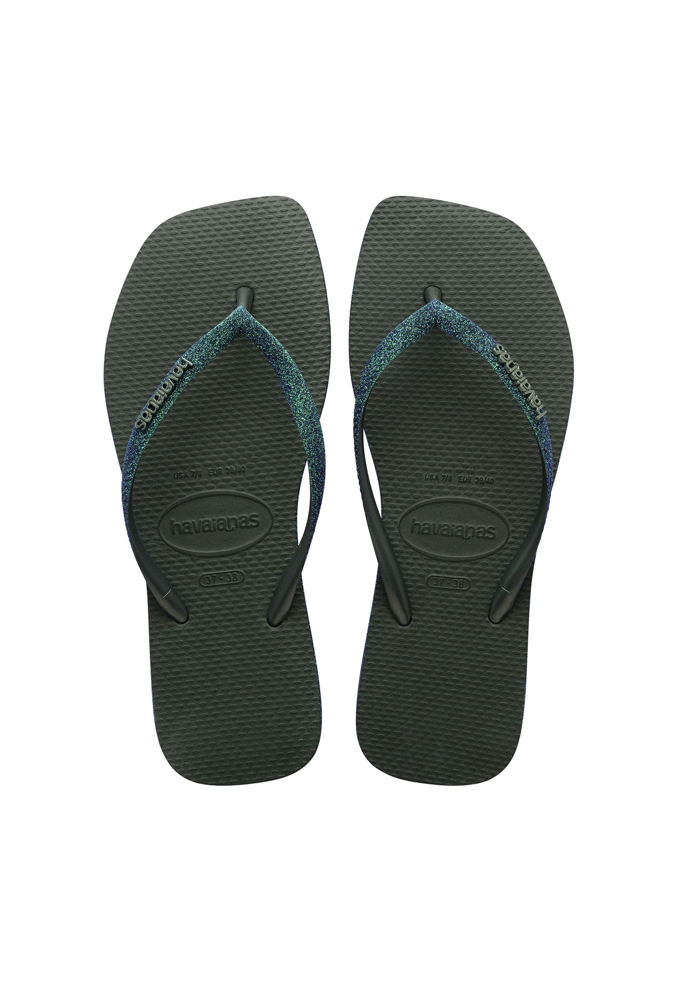 HAVAIANAS Žabky 'Slim Square Sparkle' – zelená
