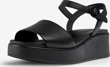 CAMPER Strap Sandals in Black: front