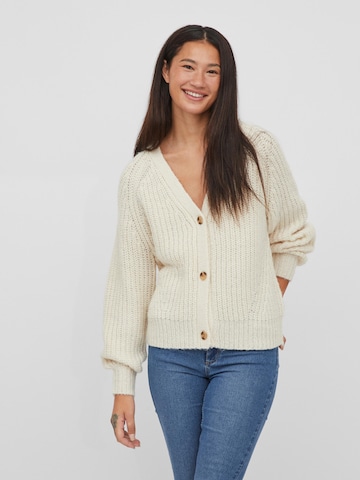 VILA Knit Cardigan 'Suba' in White: front