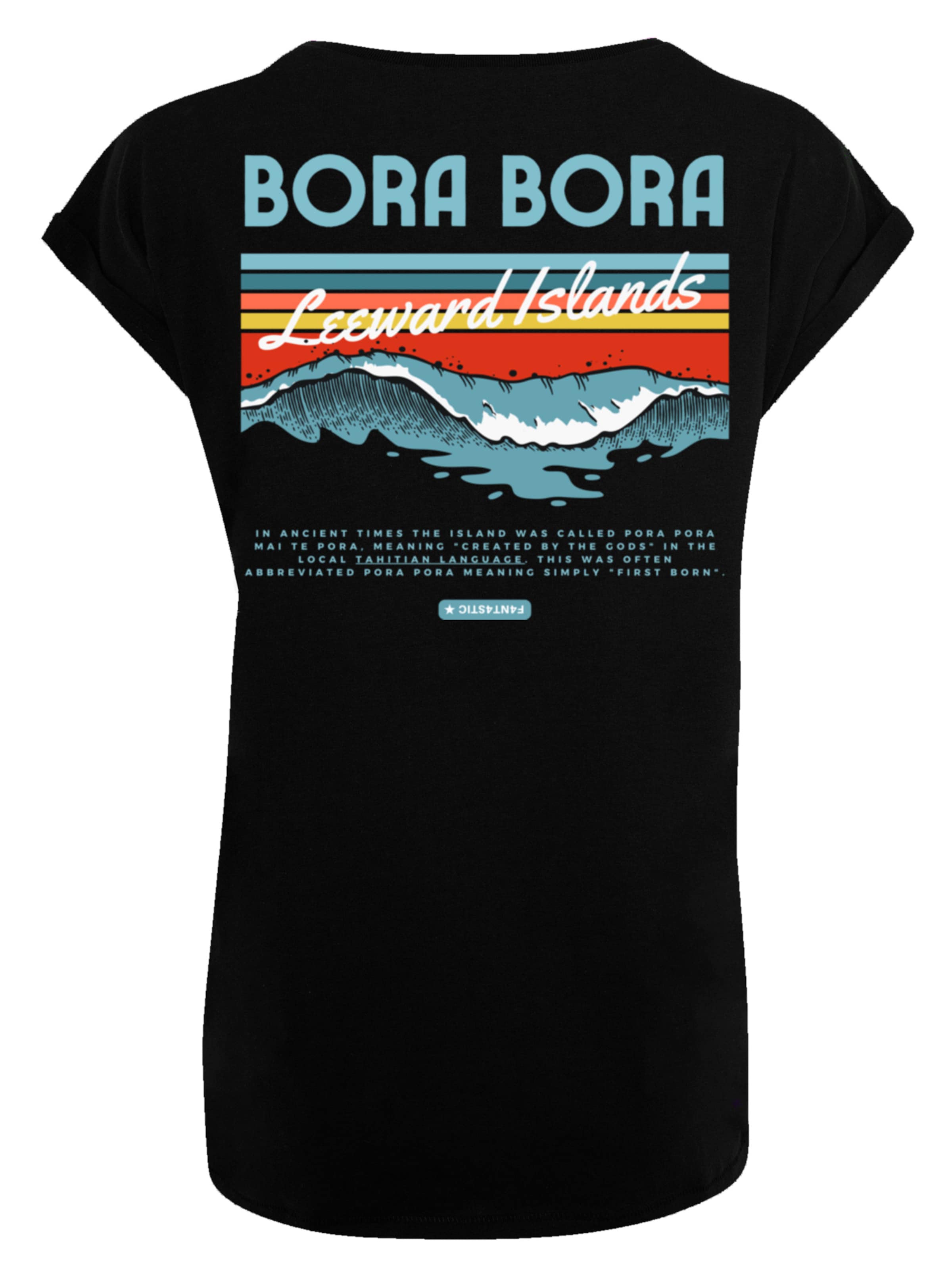 F4NT4STIC Shirt 'Bora Bora Leewards Island' in Zwart