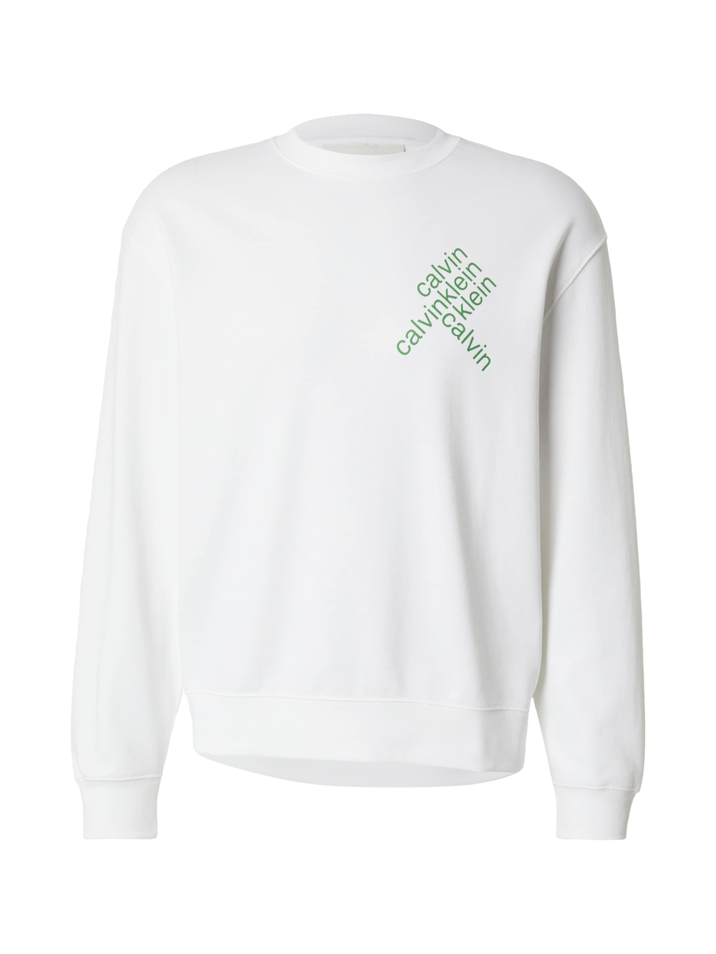 Calvin Klein Jeans Mikina - svetlozelená / biela, Produkt