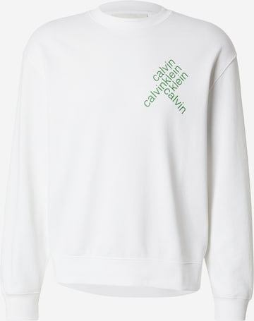 Calvin Klein Jeans Mikina - Biela: predná strana