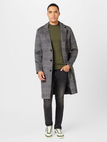 BURTON MENSWEAR LONDON Between-Seasons Coat in Black