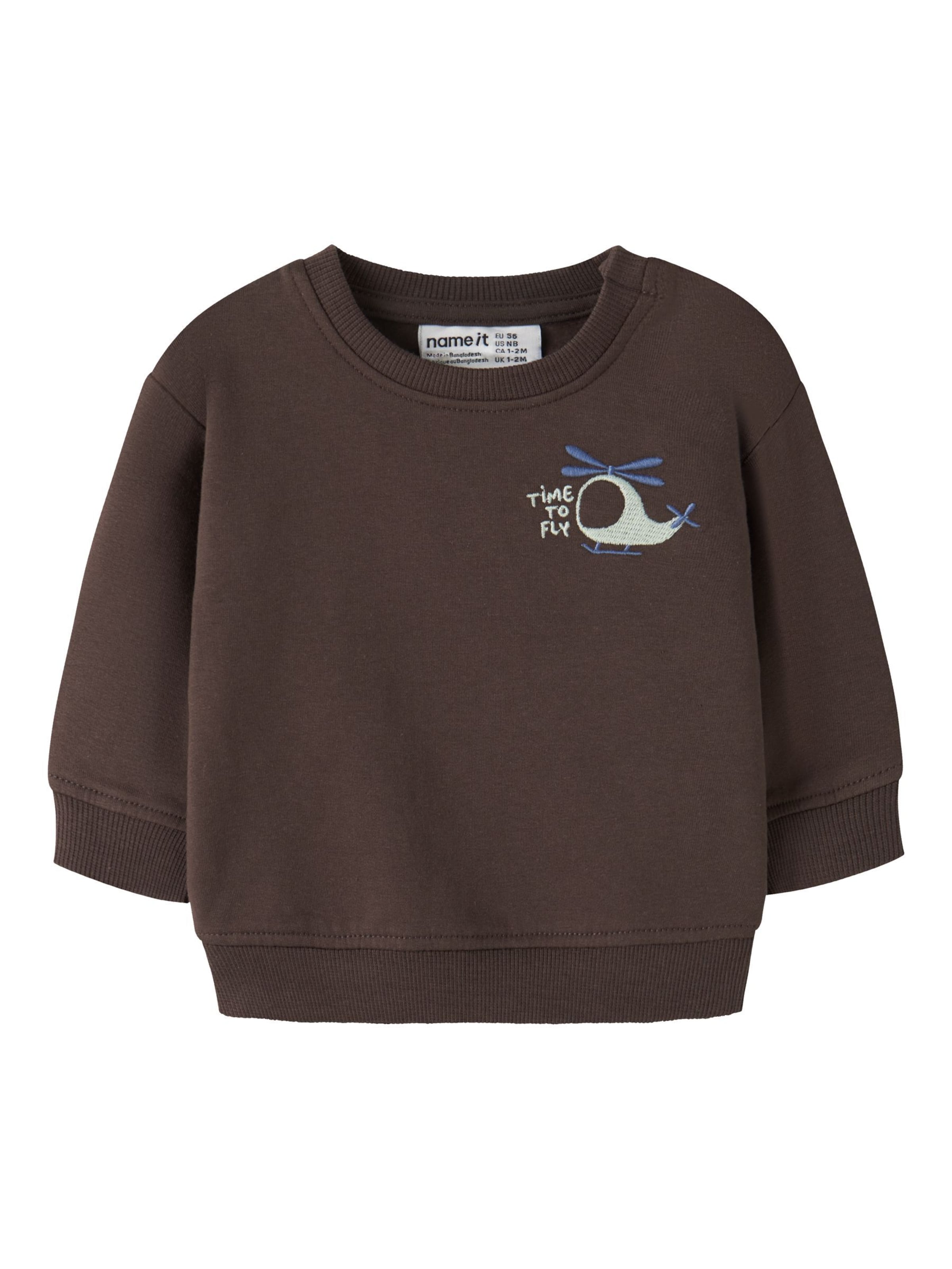 Felpa di NAME IT in marrone: frontale