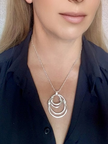 Gloria Mago - Cadena 'Double knotted necklace in 10µ silver and chain' en plata