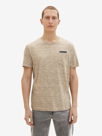 T-Shirt TOM TAILOR en beige : devant