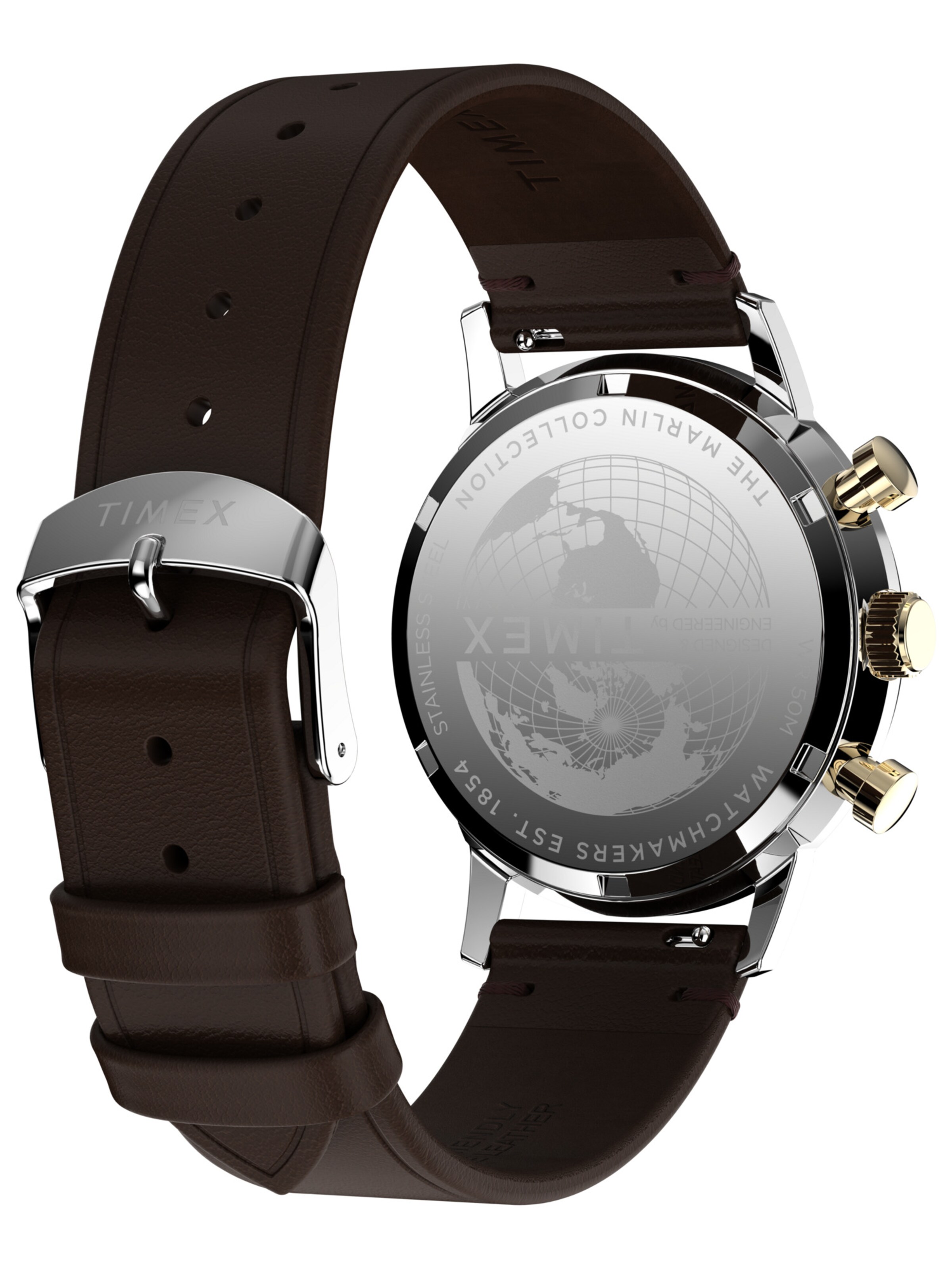 Montre à affichage analogique TIMEX en marron