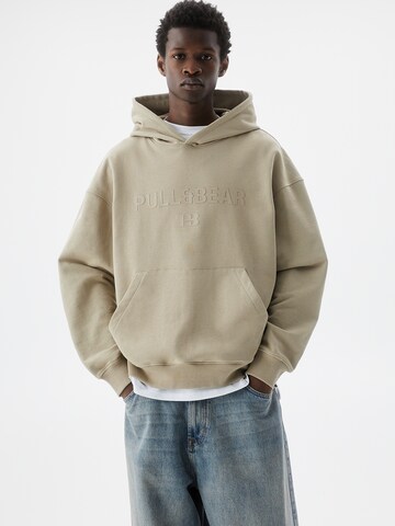 Pull&Bear Sweatshirt in Beige: front