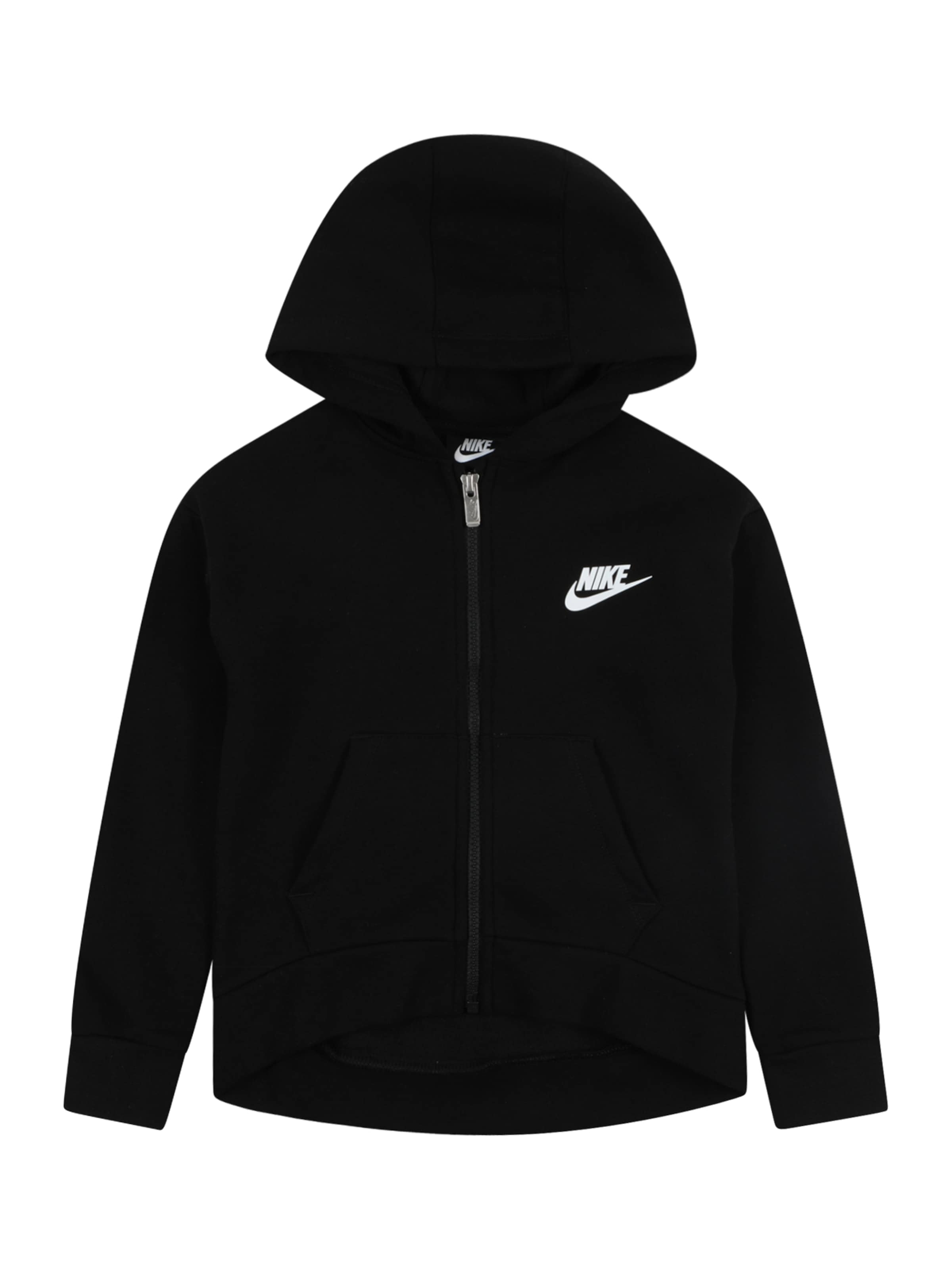 Hanorac 'Club Fleece' de la Nike Sportswear pe negru: față