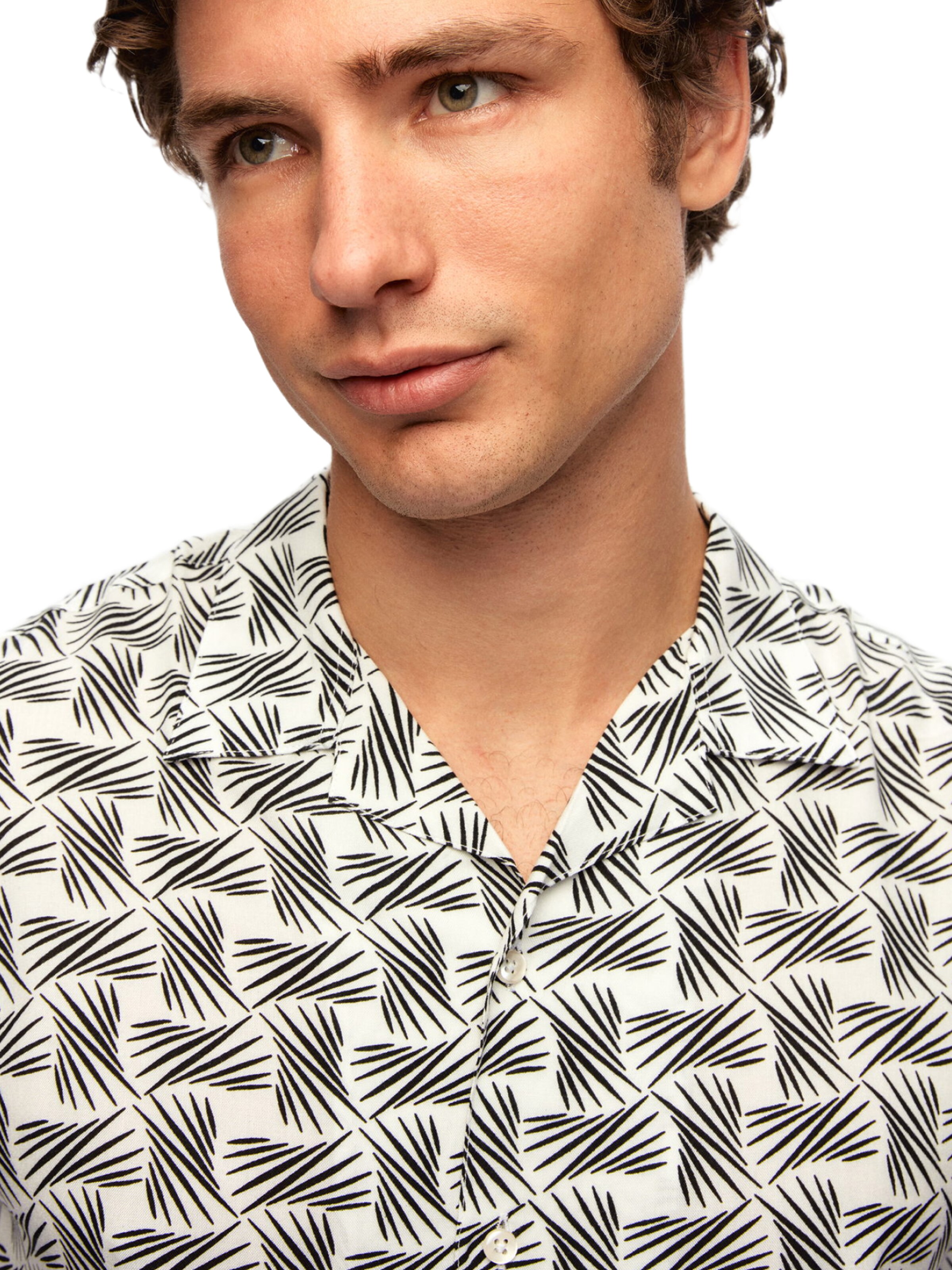D’S Damat Comfort fit Button Up Shirt in White