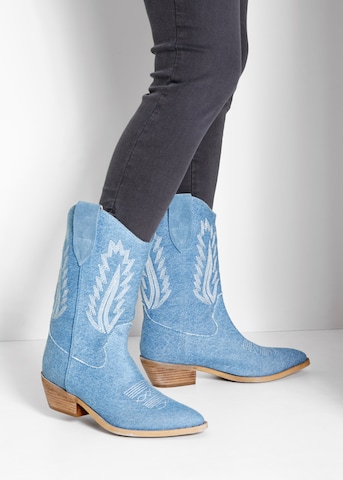LASCANA Cowboy Boots in Blue