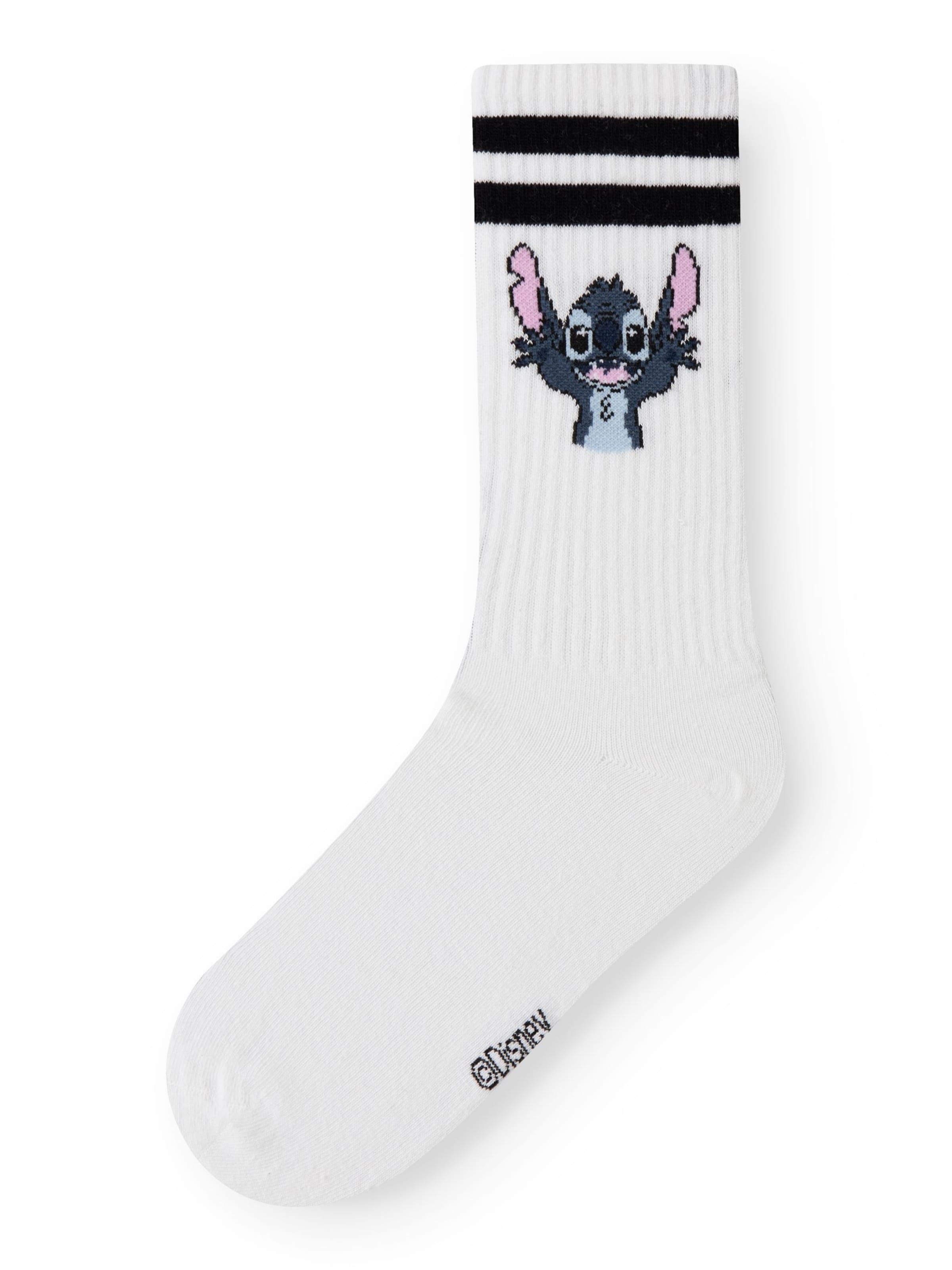 Chaussettes 'Stitch' TWO SOON en blanc