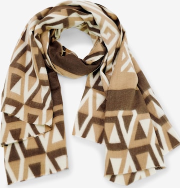 HARPA Scarf 'MAZE' in Beige: front