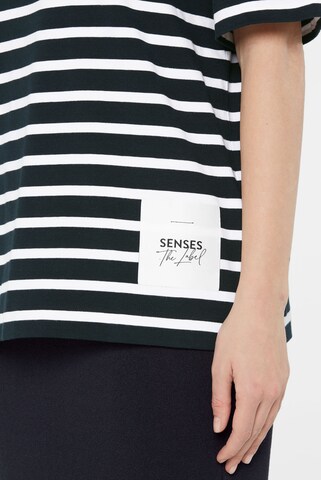 SENSES.THE LABEL T-Shirt TEC:LA mit Streifen-Design in Blau