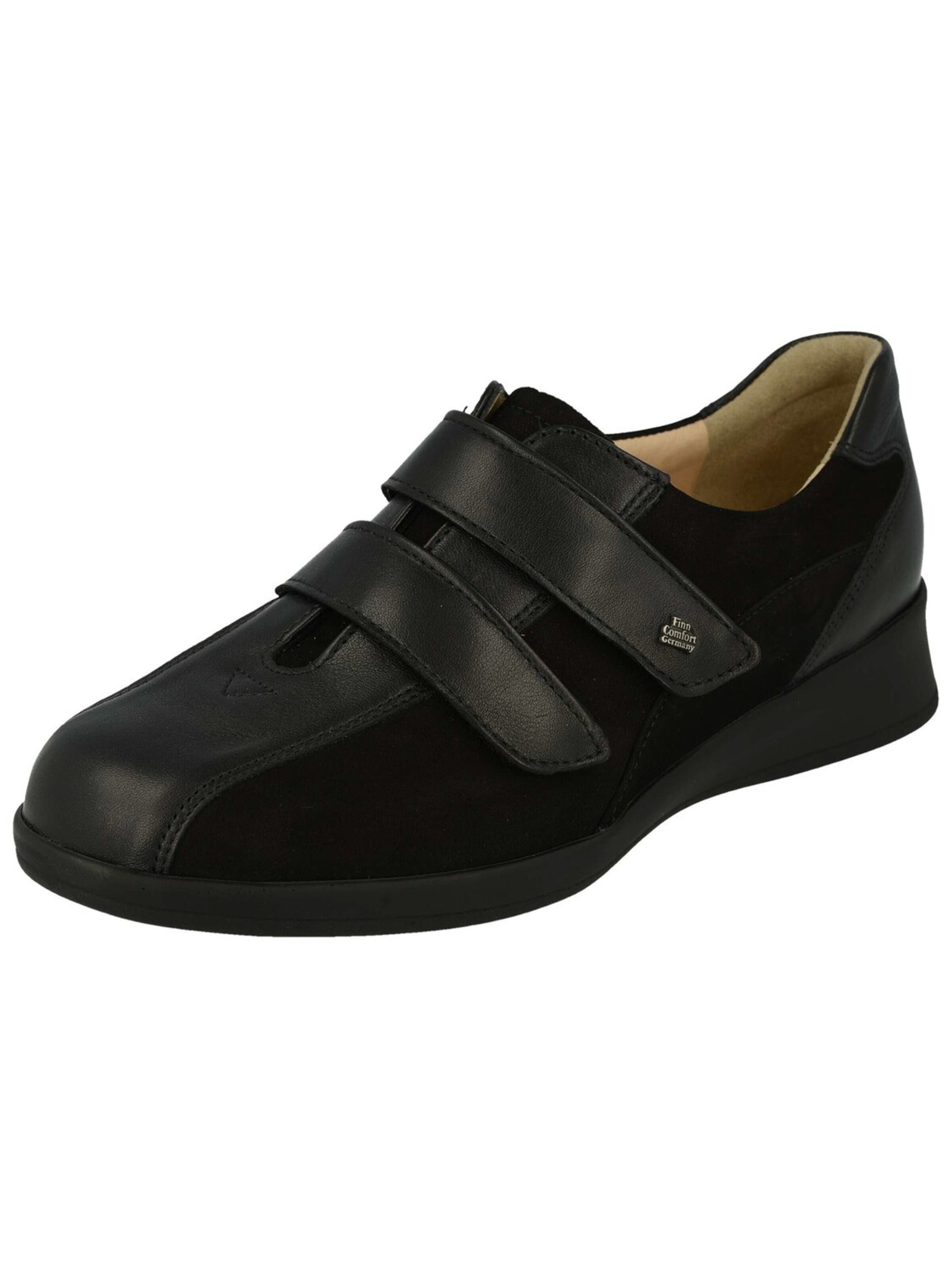 Finn Comfort Slip-in 'Slipper Damen 03558 900119 Echtleder in schwarz' i svart: framsida