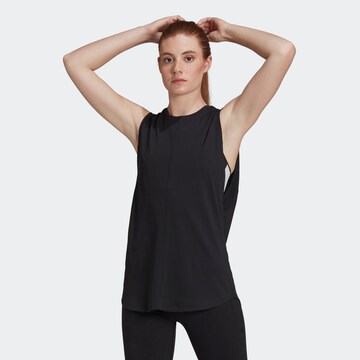 ADIDAS PERFORMANCE Sporttop in Zwart: voorkant