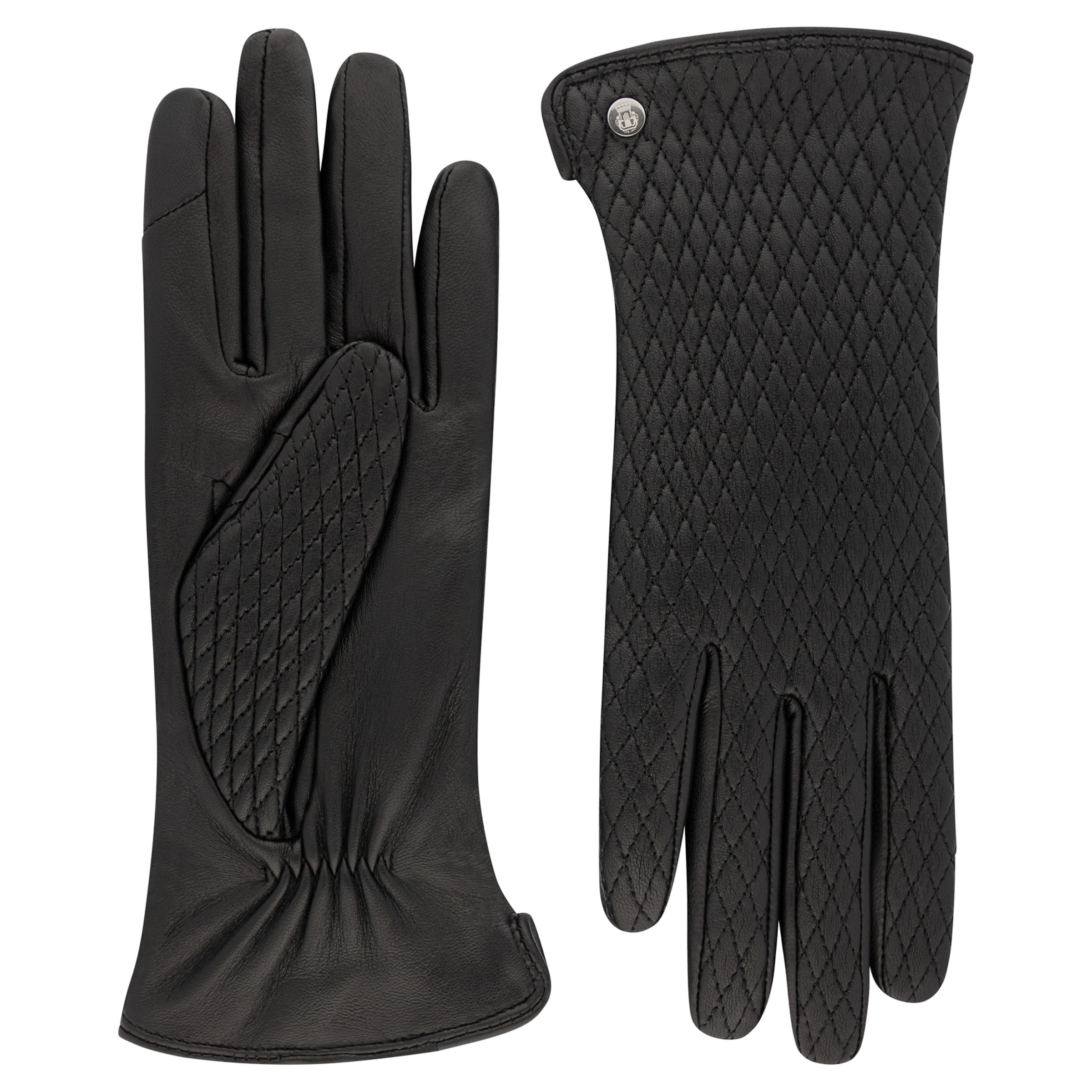 Roeckl Full finger gloves 'PIENZA TOUCH' in Black: front