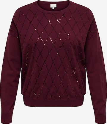 ONLY Carmakoma Neulepaita 'CARHALIFAX' värissä punainen: etupuoli