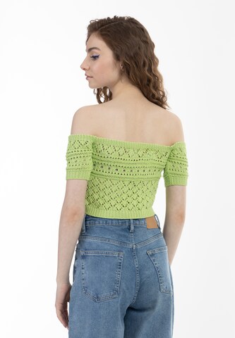 MYMO Knitted Top in Green