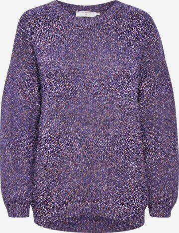 Cream Sweater 'Kiara' in Purple: front