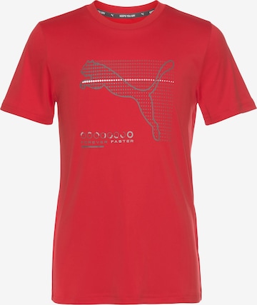 PUMA - Camiseta funcional 'Poly' en rojo: frente