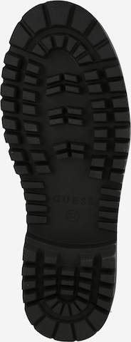 Ghete cu șireturi de la GUESS pe negru