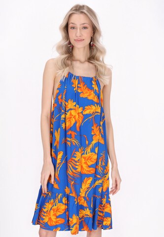 IZIA Zomerjurk 'Spring Summer' in Blauw: voorkant