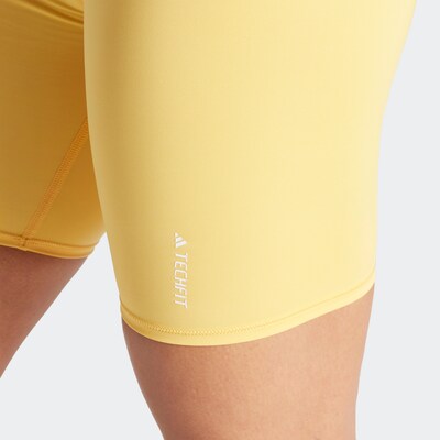 ADIDAS PERFORMANCE Workout Pants 'Techfit Bike' in Yellow / White, Item view