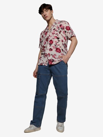 Campus Sutra Regular fit Button Up Shirt 'Leon' in Pink