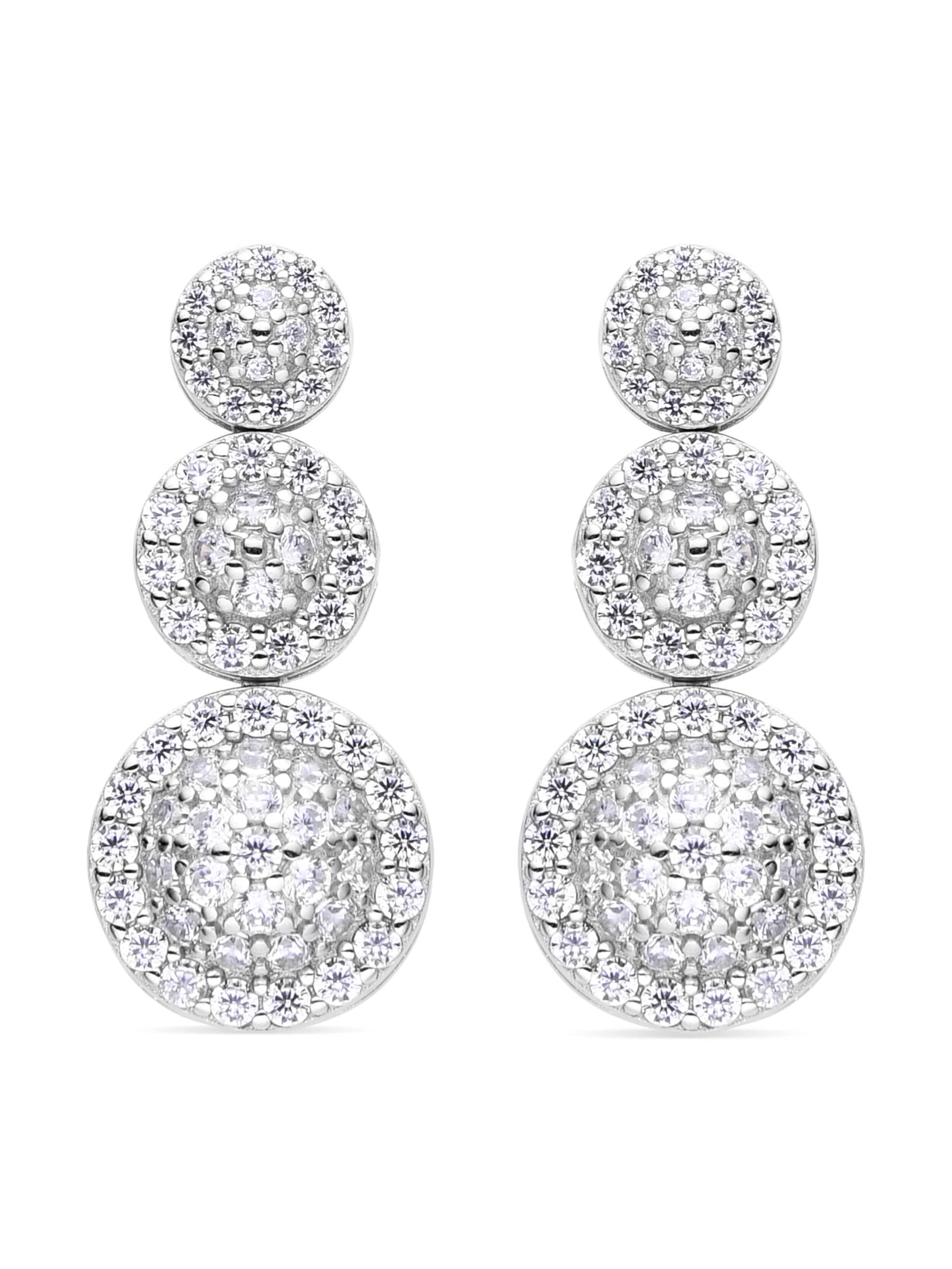 Luxenter Oorbellen 'KATYU' in Wit: voorkant