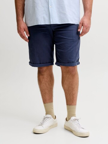 Jack & Jones Plus Regular Chino 'JPSTBowie' in Blauw: voorkant