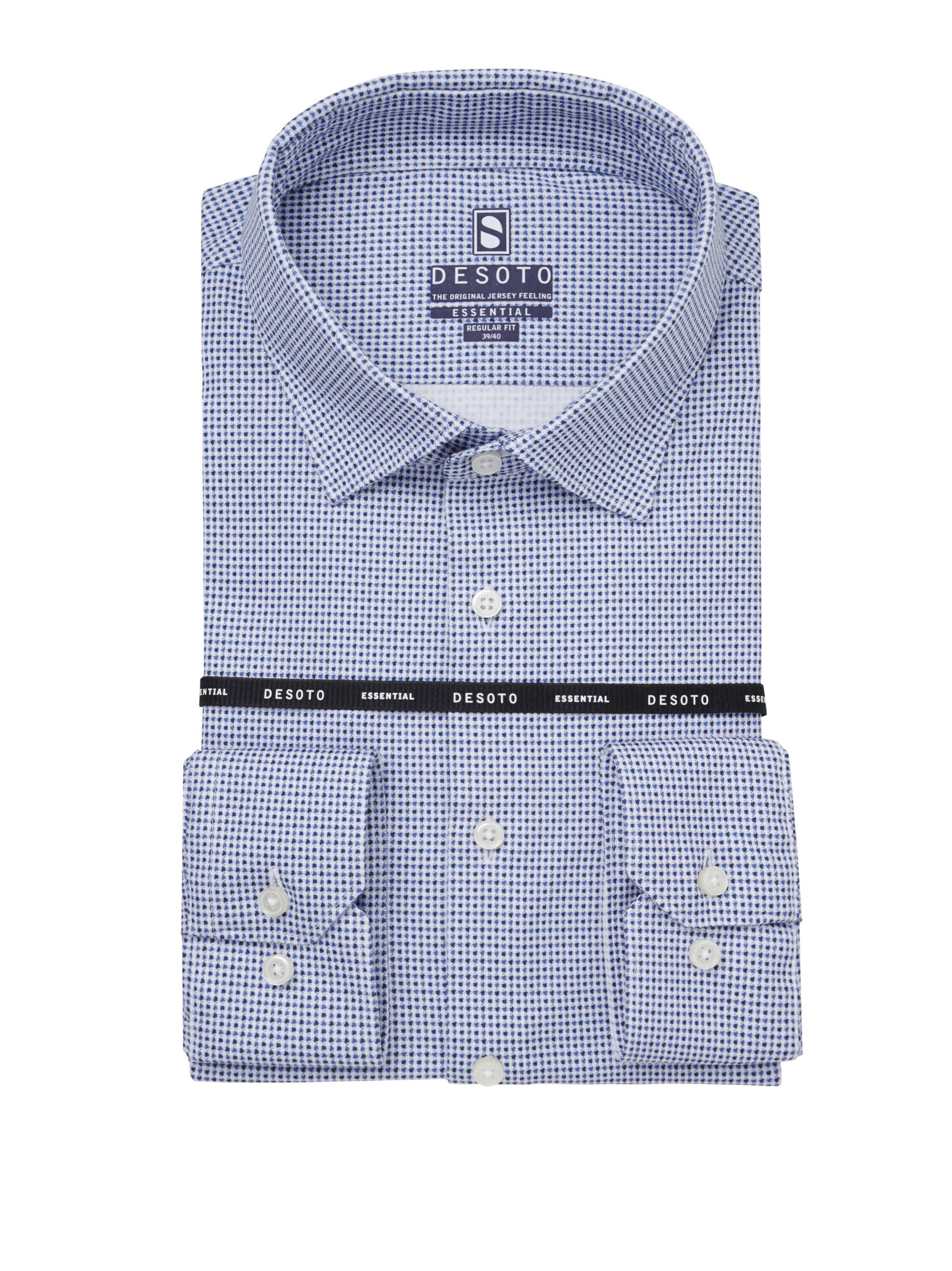 DESOTO Slim fit Button Up Shirt in Blue