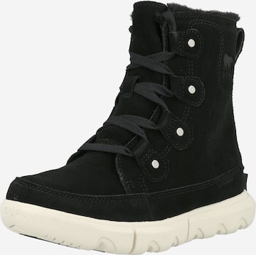 SOREL Lace-Up Ankle Boots 'EXPLORER NEXT™ JOAN' in Black: front