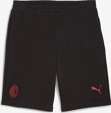 PUMA Workout Pants 'AC Milan FtblEssentials' in Black: front