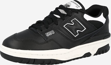 Sneaker bassa '550' di new balance in nero: frontale