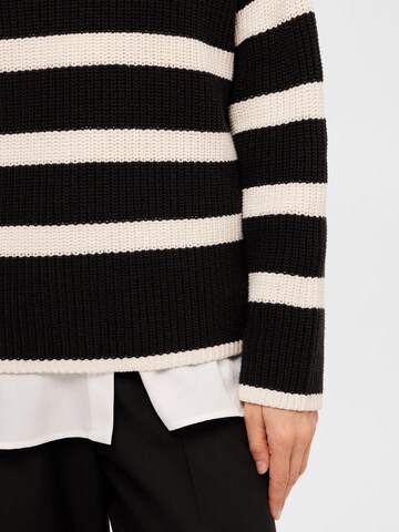 SELECTED FEMME Pulover 'Bloomie' | črna barva