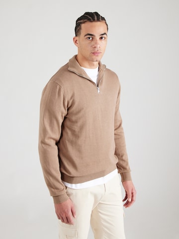 SELECTED HOMME Pullover 'SLHBERG' in Beige: Vorderseite