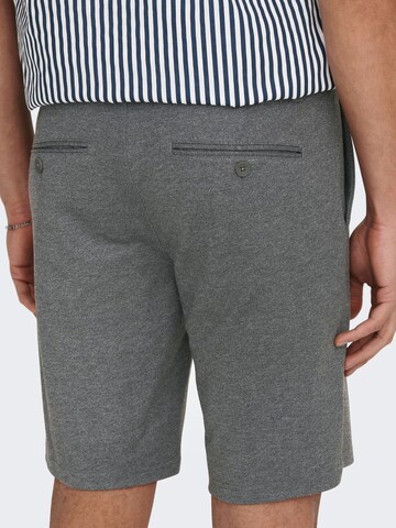 Regular Pantalon chino 'MARK' Only & Sons en gris