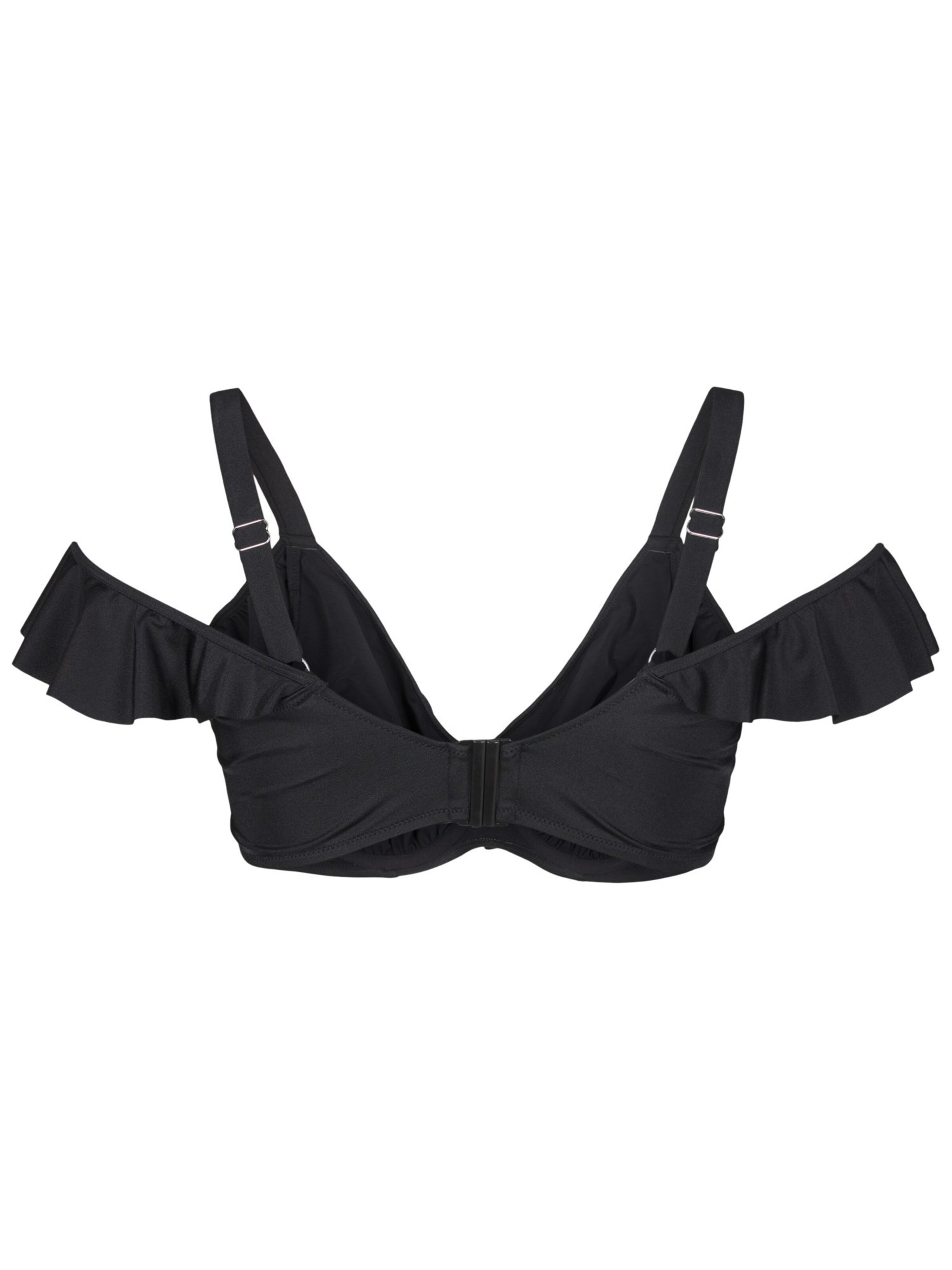 Swim by Zizzi Kolmnurk Bikiinitopp 'Sallica', värv must